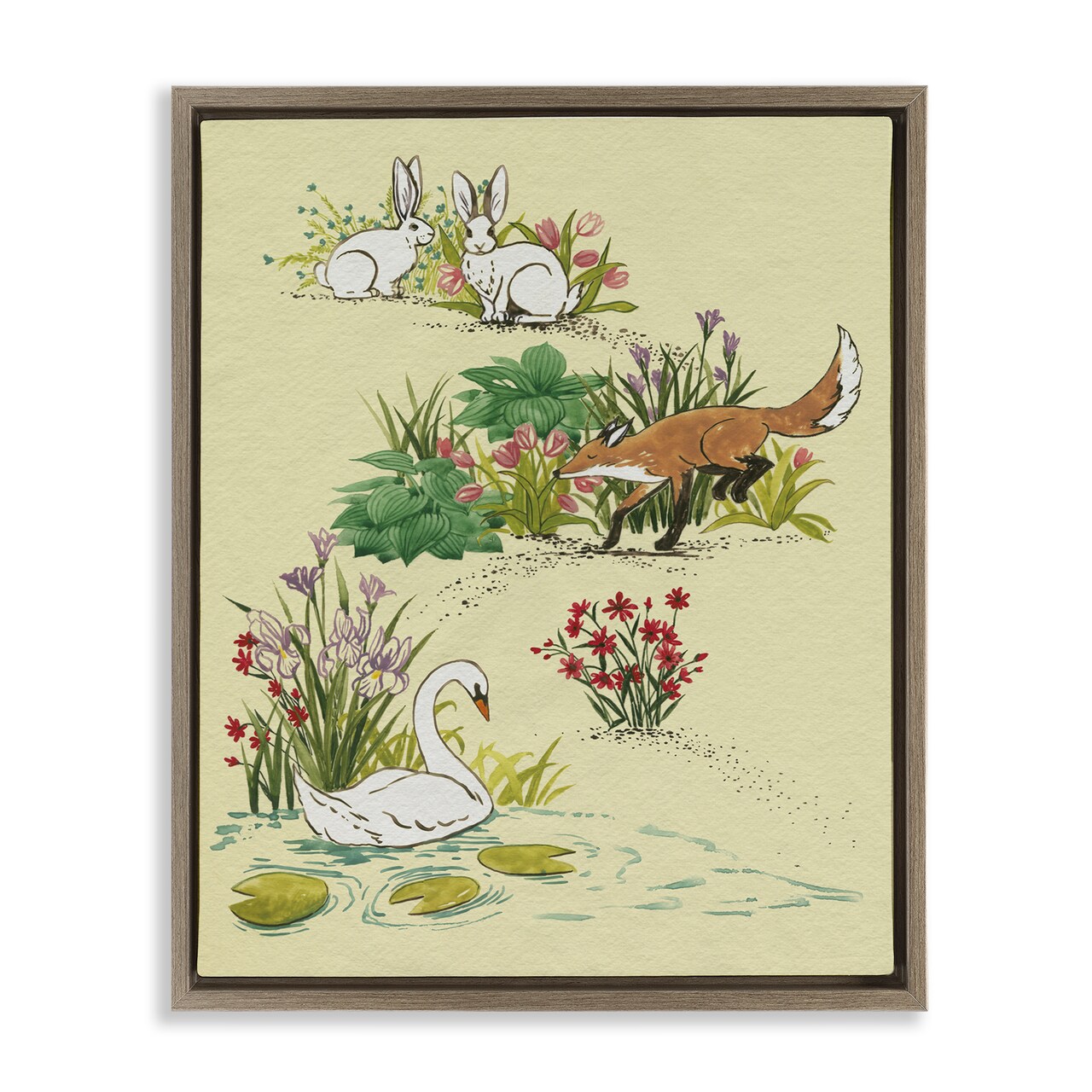 Stupell Industries Animals In Nature Scenes Floating Frame, design by Grace Popp